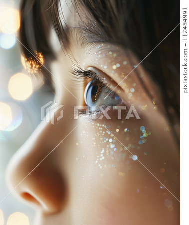 Image of an Asian woman looking at her hopes and dreams for the future 112484991