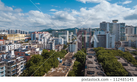 Aerial view of landscape in Sanya city, China 112485145