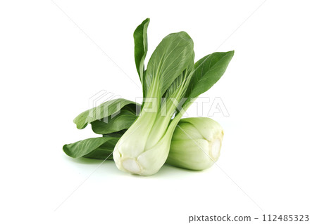 Brassica rapa chinensis, called bok choy isolated on white 112485323