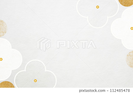 日本現代花卉圖案日本紙_花插圖框架背景 112485478