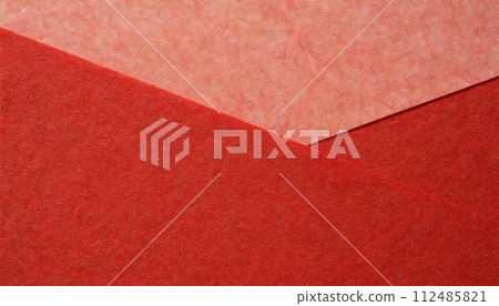 紅色和紙、朱紅色和紙、朱紅色、紅色、深紅色、紅色、和紙 112485821