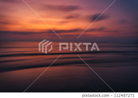 Sunset on the beach Beautiful colors of the sky and sea Sunset on the beach Beautiful colors of the sky and sea 112487271