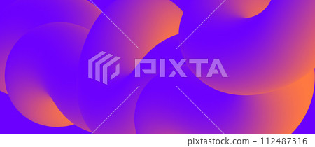 Abstract purple and orange fluid gradient background. Wavy curved flow poster wallpaper. Liquid wave backdrop. Bright colorful template for presentation, banner, flyer, booklet. Vector illustration. Abstract purple and orange fluid gradient background. Wavy curved flow poster wallpaper. Liquid wave backdrop. Bright colorful template for presentation, banner, flyer, booklet. Vector illustration. 112487316