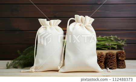 Light Fabric Bags Made of Natural Fabric 112488373