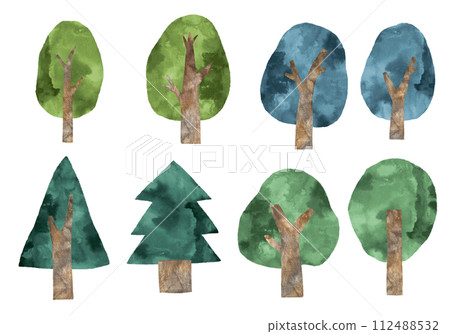 Illustration of a tree with texture 112488532
