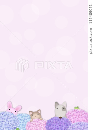 Hydrangea and animal background Hydrangea and animal background 112489051