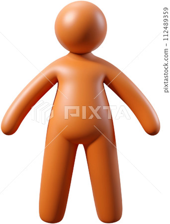 3d model of a blue cartoon character 112489359