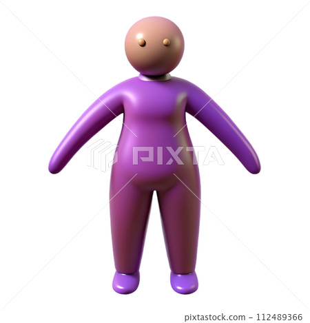3d model of a blue cartoon character 112489366