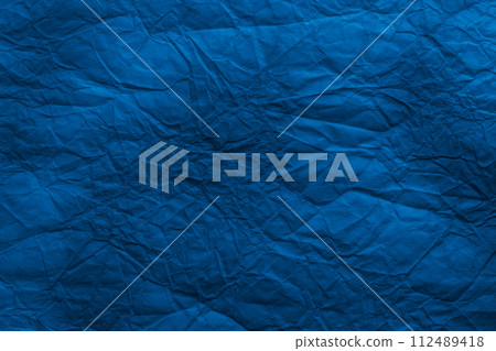 Wrinkled Japanese paper, dark blue Wrinkled Japanese paper, dark blue 112489418