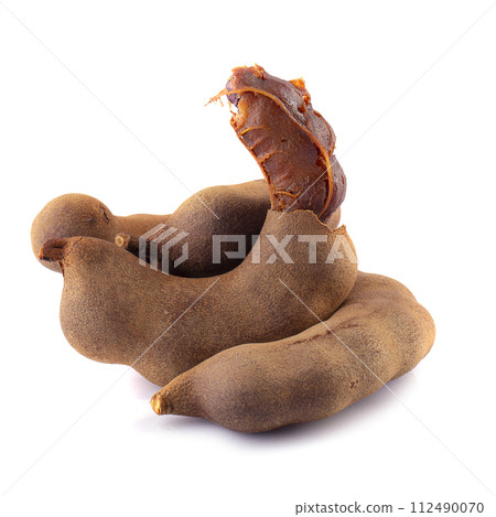 sweet tamarind isolated on a white background 112490070