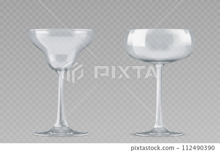 3d set of cocktail glasses on transparent 3d set of cocktail glasses on transparent 112490390