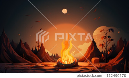 Happy lohri. Celebrating the warmth of cultural traditions and the joy of Lohri festival in Punjab: a vibrant cultural celebration of music, dance, and bonfires 112490578