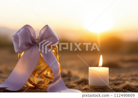 Unite for hope: a world of compassion against cancer, captured through the poignant symbol of a cancer ribbon on World Cancer Day. Unite for hope: a world of compassion against cancer, captured through the poignant symbol of a cancer ribbon on World Cancer Day. 112490609