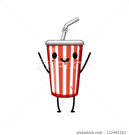 drink soda cup character cartoon vector illustration drink soda cup character cartoon vector illustration 112491181