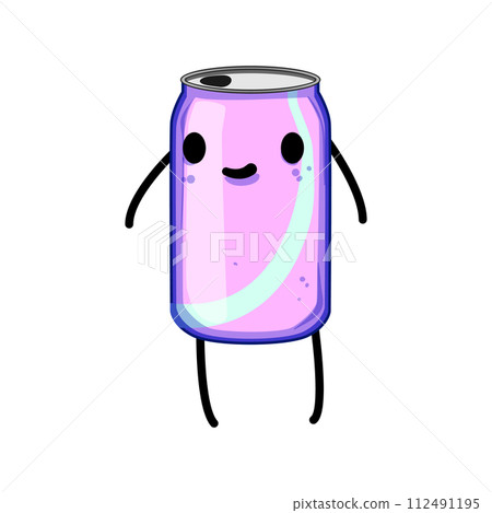 beverage soda can character cartoon vector illustration beverage soda can character cartoon vector illustration 112491195