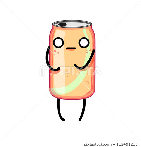 tin soda can character cartoon vector illustration 112491215