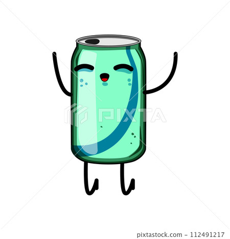 coffee soda can character cartoon vector illustration 112491217
