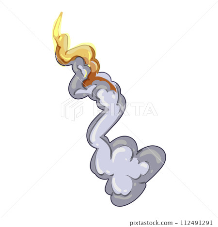 jet rocket launch smoke cartoon vector illustration 112491291
