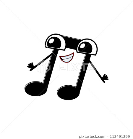 ball retro music character cartoon vector illustration 112491299