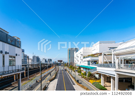 [神奈川縣] 辻堂站週邊的街道，藍天美麗 112492008