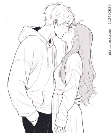 A couple kissing 112492626