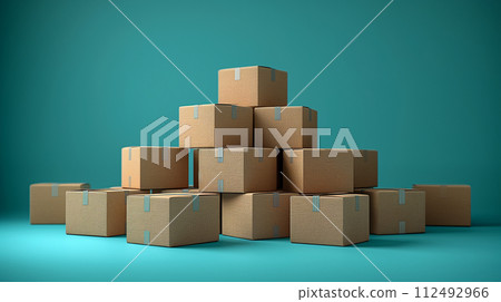 一堆紙板箱 一堆紙板箱 112492966