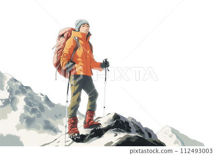 冬天爬山的人 112493003