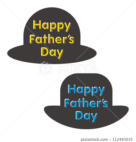 Happy Father's Day Father's Day stylish hat and logo set 112493035