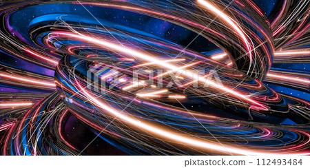 abstract glowing curve geometric shapes 3d render illustration wallpaper background abstract glowing curve geometric shapes 3d render illustration wallpaper background 112493484