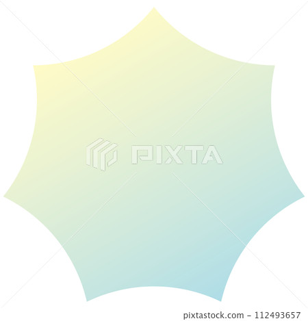 Speech bubble illustration 6 [Two-color pastel gradation (yellow/light blue)] 112493657