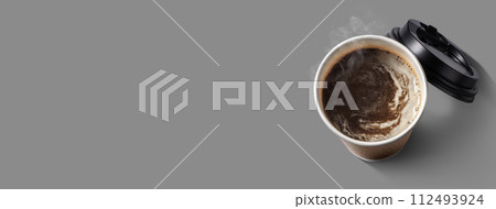 coffee in paper cup coffee in paper cup 112493924