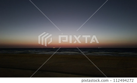 Asian sea coast at night 03 112494272