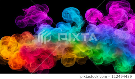 colorful smoke graphic material colorful smoke graphic material 112494489