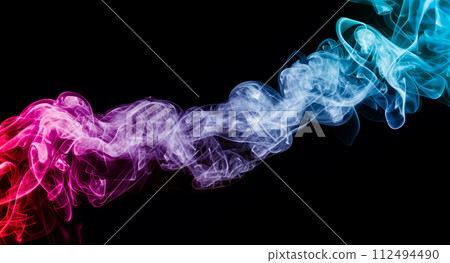 colorful smoke graphic material 112494490