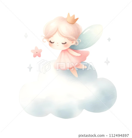 Fairy on the cloud 112494897