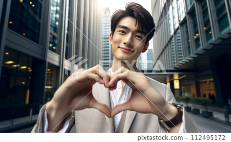 東方男子 亞洲男子 東方男孩 亞洲男孩 東方男性 亞洲男性 各種手勢 姿勢 表情 112495172