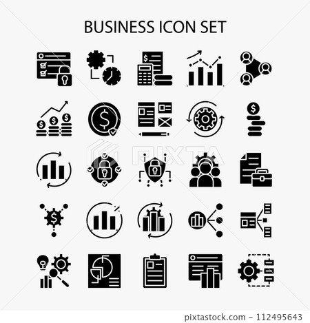 Business icon set vector illustration 112495643