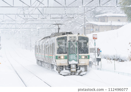 Railway Conventional line Local line Blizzard Powder snow Snow country Railway Conventional line Local line Blizzard Powder snow Snow country 112496077