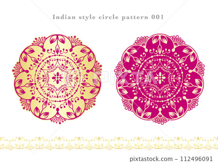 Indian style circular lace pattern material color 001 112496091