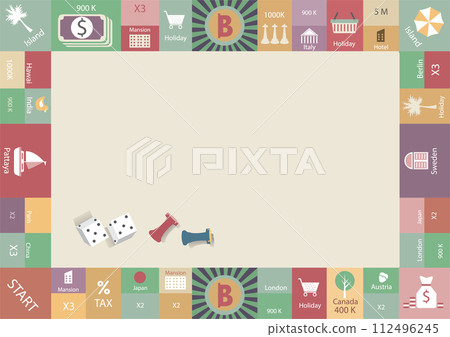 Frame of board game ,Funny frame,Vector illustrations Frame of board game ,Funny frame,Vector illustrations 112496245