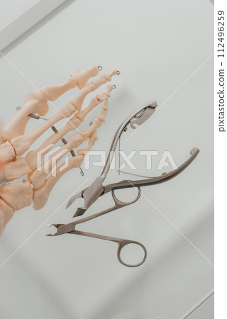 Tools of a manicure set on a white background Tools of a manicure set on a white background 112496259