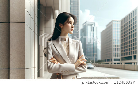 Oriental woman, Asian woman, Oriental girl, Asian girl, Oriental woman, Asian woman, various gestures, postures, expressions 112496357