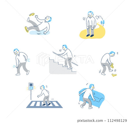 Frailty various symptoms set 112498129