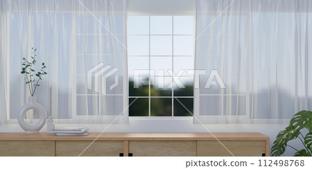 Cabinet mockup in modern empty room. 3d rendering, illustration Cabinet mockup in modern empty room. 3d rendering, illustration 112498768