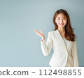 Businesswoman to guide with a smile 112498855