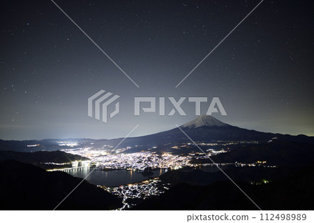 從富士山雙露台眺望河口湖<Shindo Pass> 112498989