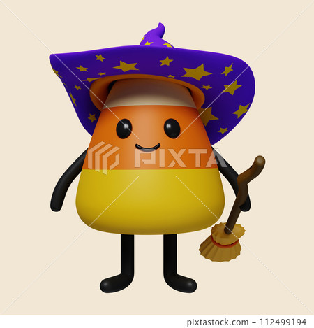 3d Halloween icon. Traditional element of decor for Halloween. icon isolated on gray background. 3d rendering illustration. Clipping path. 3d Halloween icon. Traditional element of decor for Halloween. icon isolated on gray background. 3d rendering illustration. Clipping path. 112499194