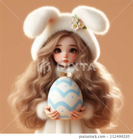Series of girls wearing rabbit costumes 112499285