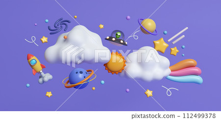 3d Abstract background Metaverse of futuristic design. Creative cartoon space design with 3d planets and space accessory on purple background. banner, 3d render illustration 3d Abstract background Metaverse of futuristic design. Creative cartoon space design with 3d planets and space accessory on purple background. banner, 3d render illustration 112499378