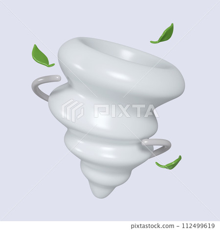 3d weather. storm wind. icon isolated on gray background. 3d rendering illustration. Clipping path. 3d weather. storm wind. icon isolated on gray background. 3d rendering illustration. Clipping path. 112499619